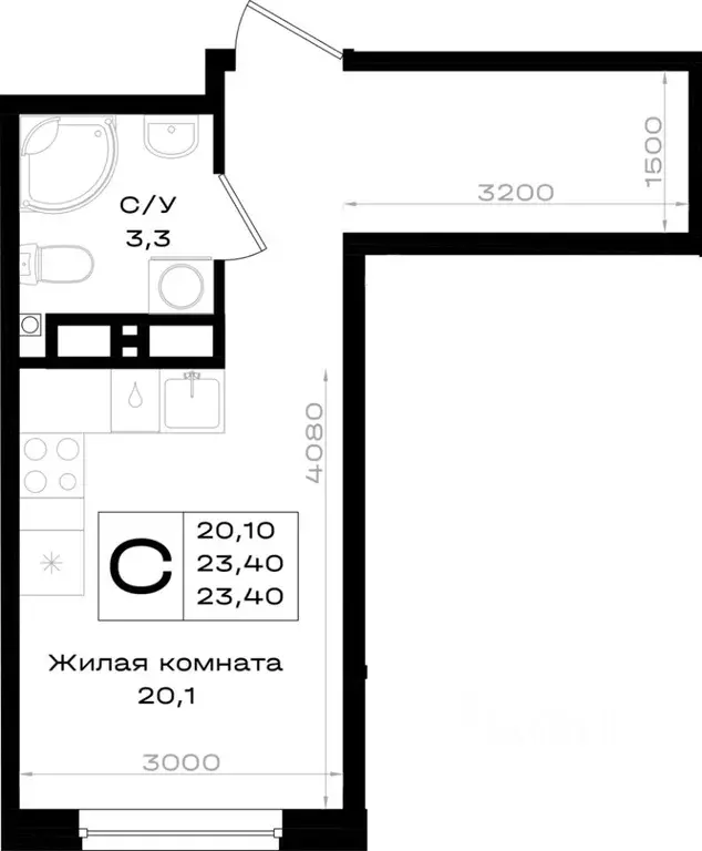 2-к кв. Ростовская область, Аксай 7-я линия (37.2 м) - Фото 1