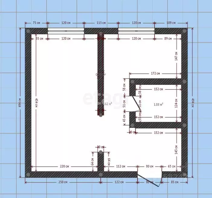 1-к кв. Удмуртия, Сарапул ул. Ленина, 78 (30.4 м) - Фото 1