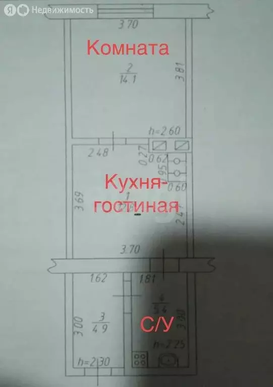 2-комнатная квартира: Сенной, улица Кулакова, 6 (37.2 м) - Фото 0