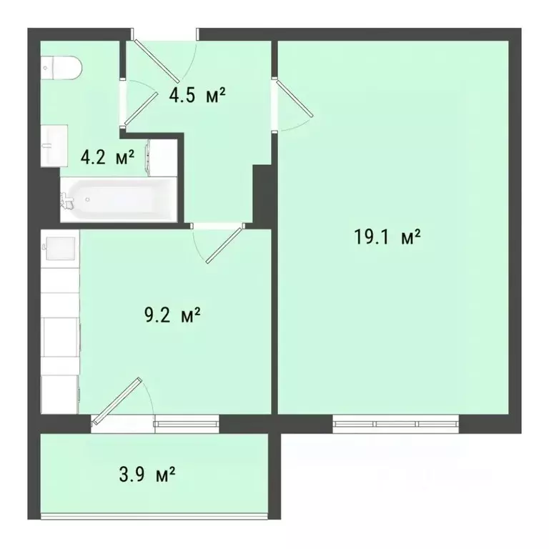 1-к кв. Омская область, Омск Заозерный мкр, ул. Сергея Тюленина, 4 ... - Фото 1
