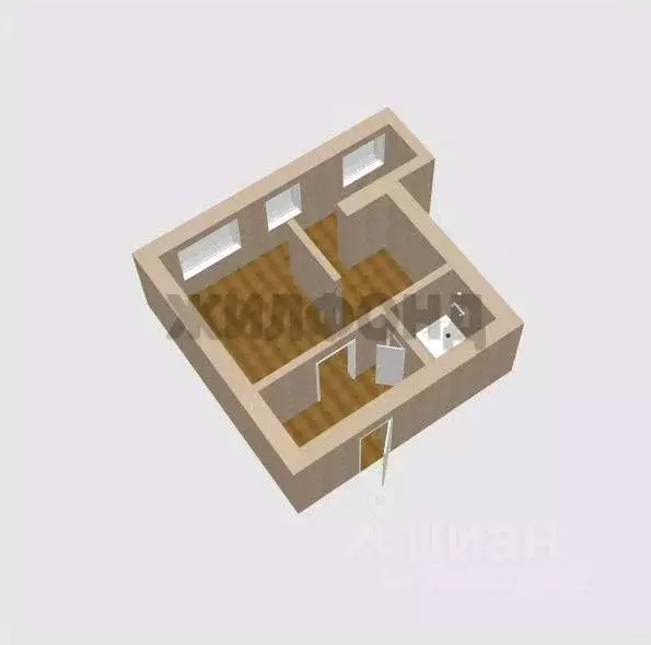 Студия Белгородская область, Белгород ул. Семейная, 5 (26.3 м) - Фото 1