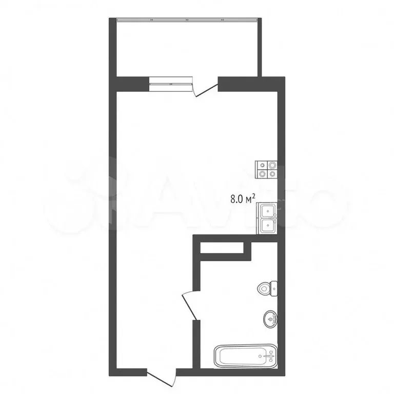 Квартира-студия, 20 м, 5/19 эт. - Фото 0