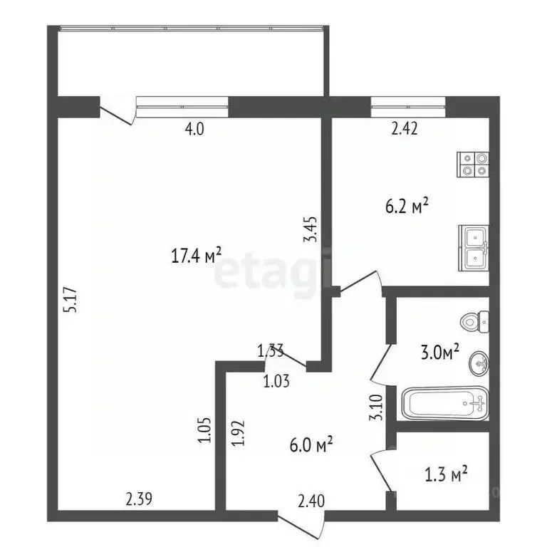 1-к кв. Крым, Советский пгт ул. Степная, 1 (37.3 м) - Фото 2