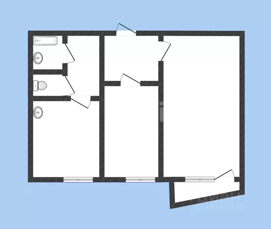 2-к кв. Алтайский край, Бийск Советская ул., 217 (52.9 м) - Фото 2