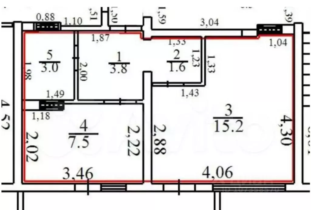 1-к кв. Севастополь просп. Античный, 8Б (33.4 м) - Фото 2
