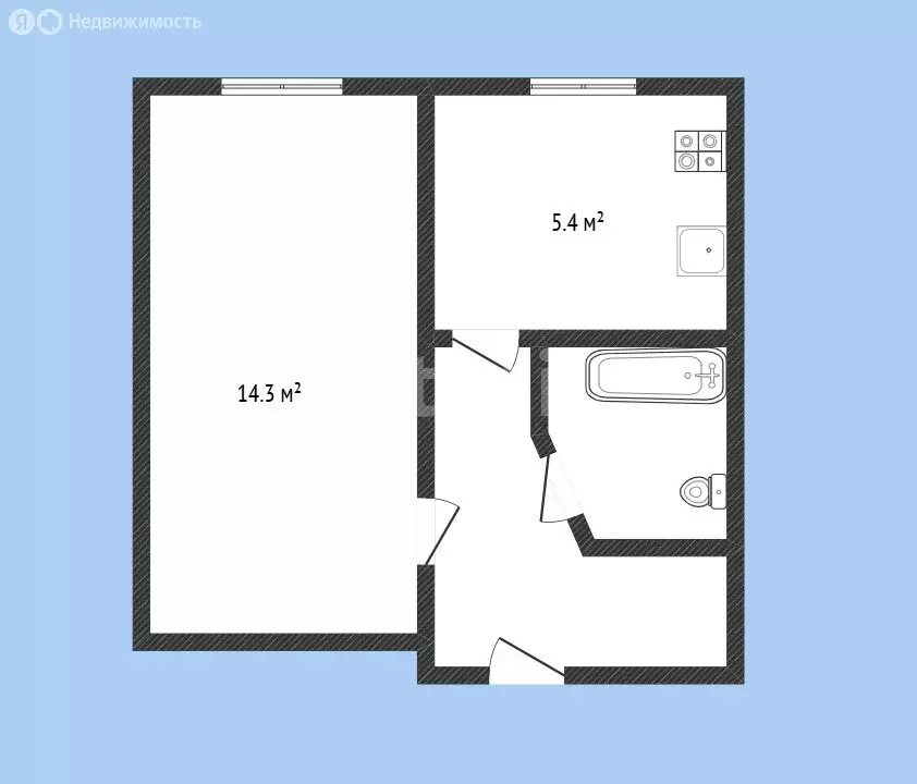 1-комнатная квартира: Черкесск, улица Ленина, 81А (27 м) - Фото 1