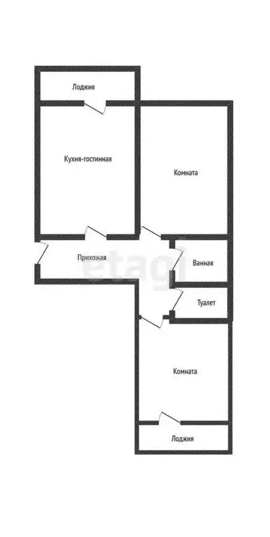2-комнатная квартира: Яблоновский, улица Гагарина, 192к5 (55.4 м) - Фото 0