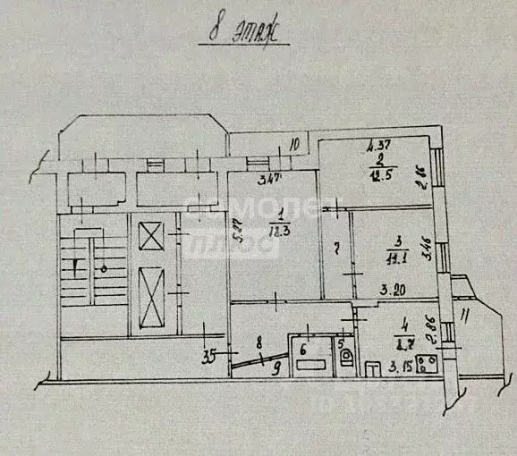 3-к кв. Челябинская область, Челябинск ул. Чичерина, 35 (66.6 м) - Фото 1