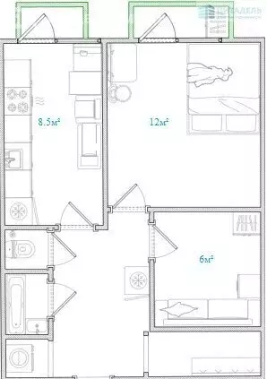 1-комнатная квартира: Мытищи, Трудовая улица, 20к1 (38.6 м) - Фото 2