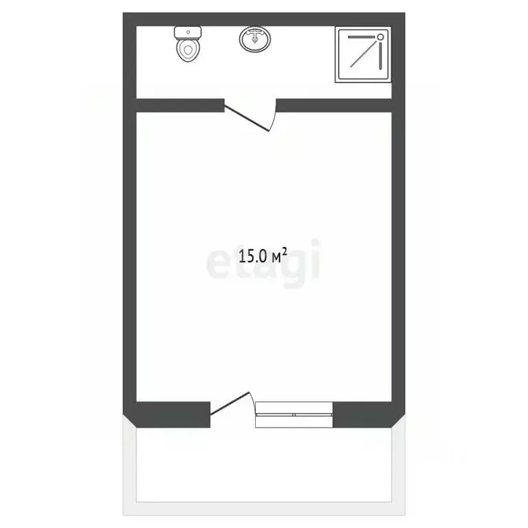 Студия Краснодарский край, Анапа ул. Ростовская, 24 (15.0 м) - Фото 1