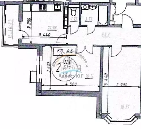 2-к кв. Краснодарский край, Анапа ул. Крылова (58.9 м) - Фото 2