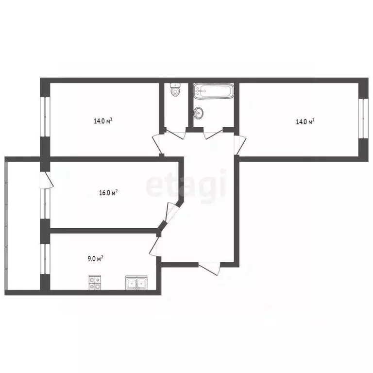 3-к кв. Ярославская область, Ярославский муниципальный округ, Лесная ... - Фото 2