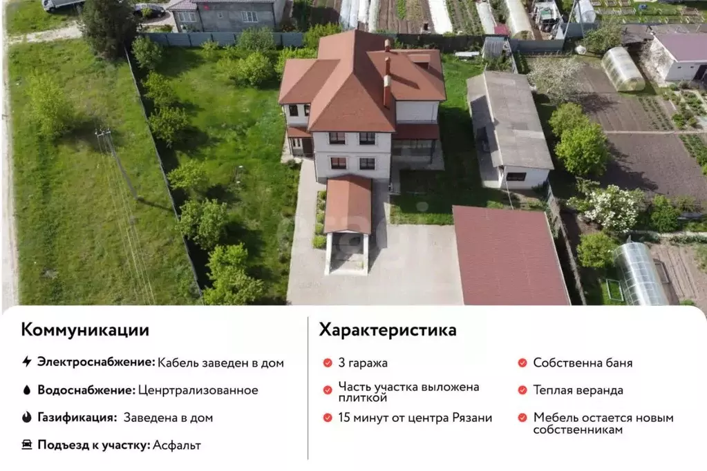 Дом в Рязанская область, Рязанский район, Полянское с/пос, с. Поляны ... - Фото 1