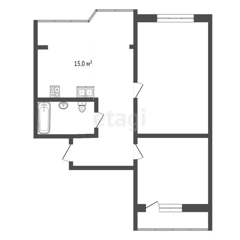 2-комнатная квартира: Туапсе, улица Калараша, 3Б (59.1 м) - Фото 0