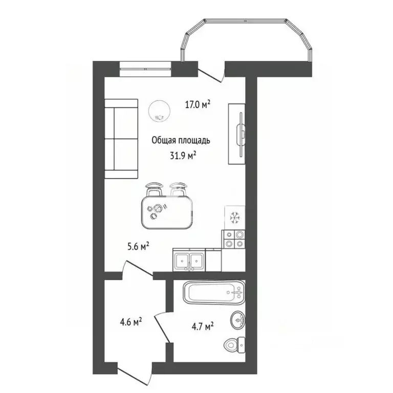 Студия Новосибирская область, Новосибирск ул. Немировича-Данченко, 2Б ... - Фото 2