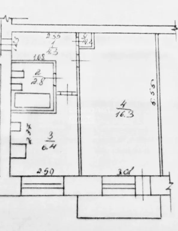 1-к кв. Забайкальский край, Чита ул. Ползунова, 28 (29.8 м) - Фото 2