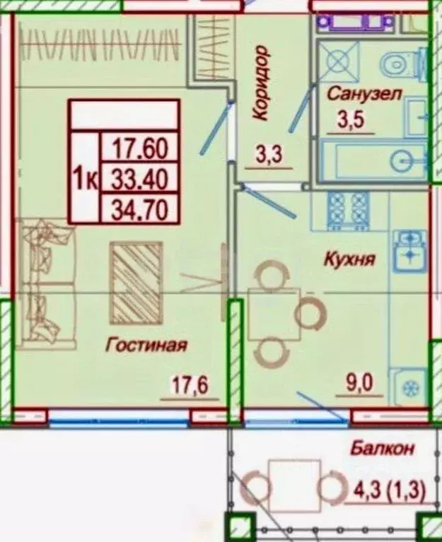 1-к кв. Краснодарский край, Анапа муниципальный округ, с. Сукко ул. ... - Фото 2