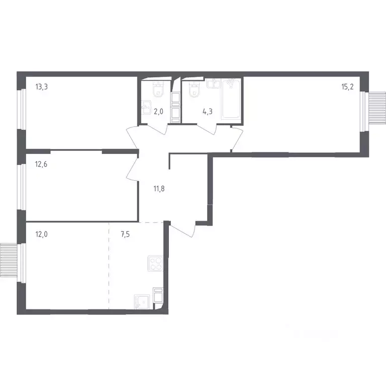 3-к кв. Московская область, Мытищи ул. Стрельбище Динамо, 10 (77.5 м) - Фото 1