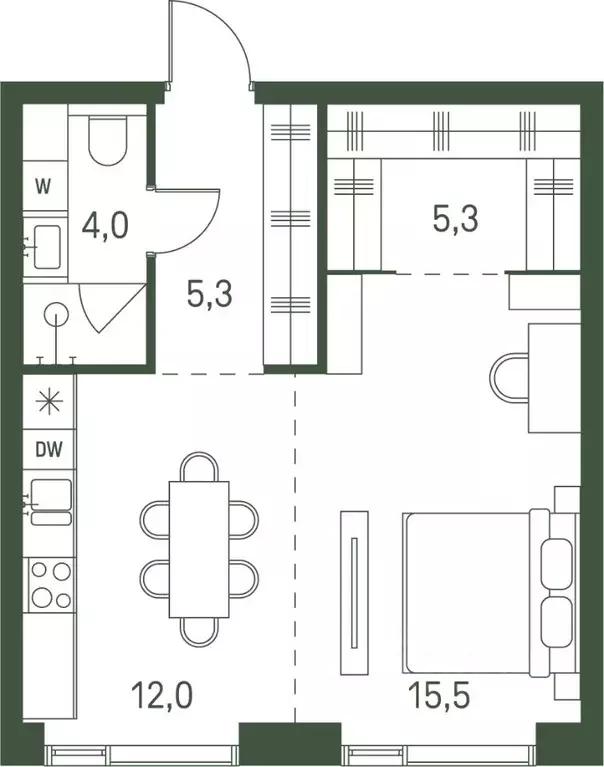 1-к кв. Москва Моментс жилой комплекс, к2.1 (42.1 м) - Фото 0
