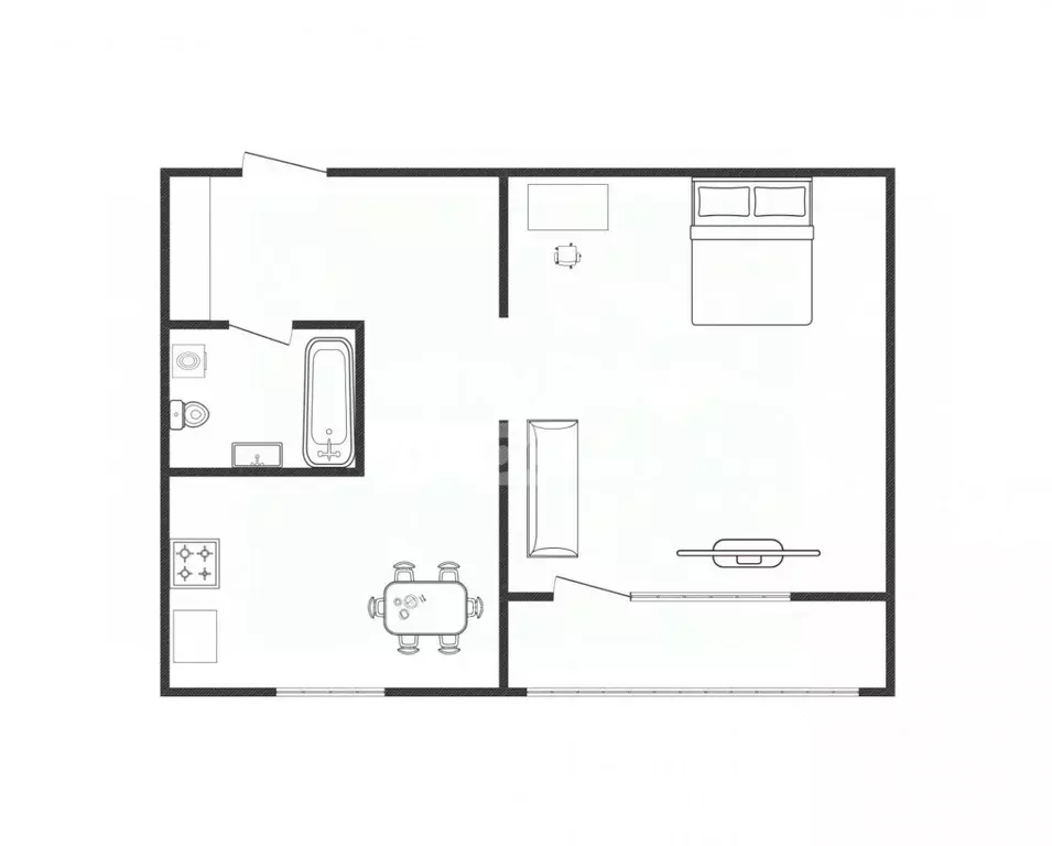 1-к кв. Липецкая область, Липецк Ангарская ул., 23А (39.1 м) - Фото 2