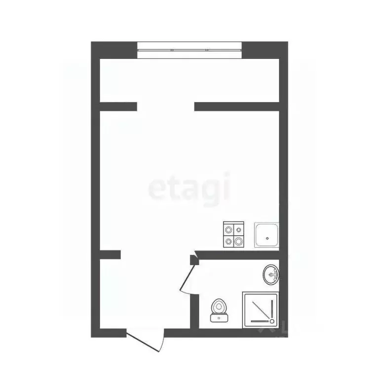 Студия Тюменская область, Тюмень Ямская ул., 98а (15.5 м) - Фото 1