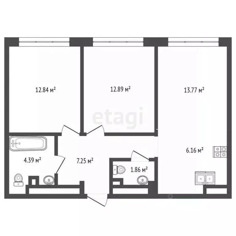3-к кв. Москва 2-я Хуторская ул., 34 (60.0 м) - Фото 2