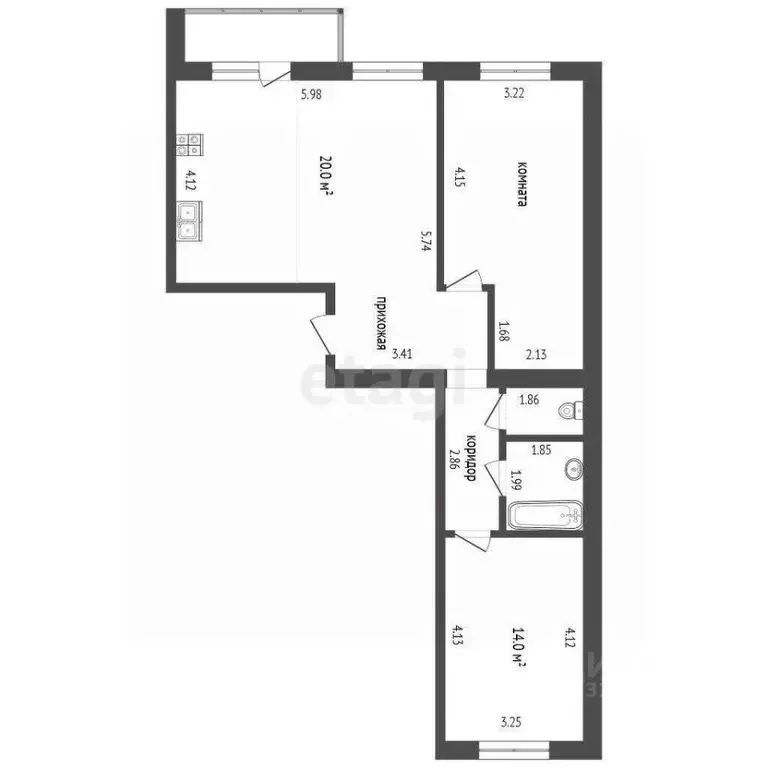 2-к кв. Вологодская область, Вологда ул. Возрождения, 82А (69.7 м) - Фото 2