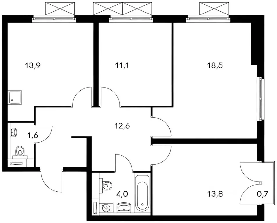 3-к кв. Москва Большая Филевская ул., 3к2 (76.0 м) - Фото 1