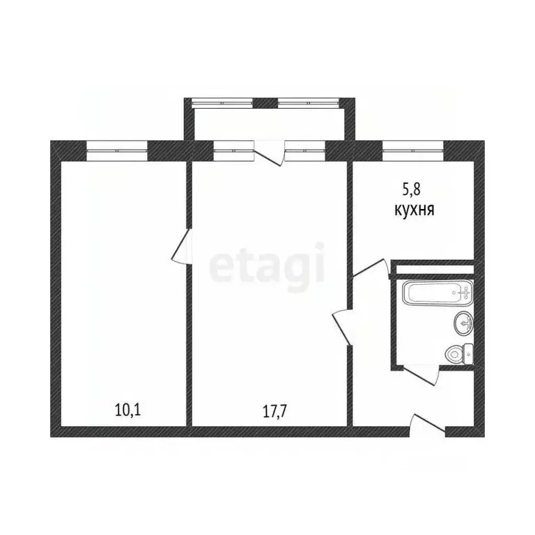 2-к кв. Белгородская область, Белгород просп. Богдана Хмельницкого, ... - Фото 1