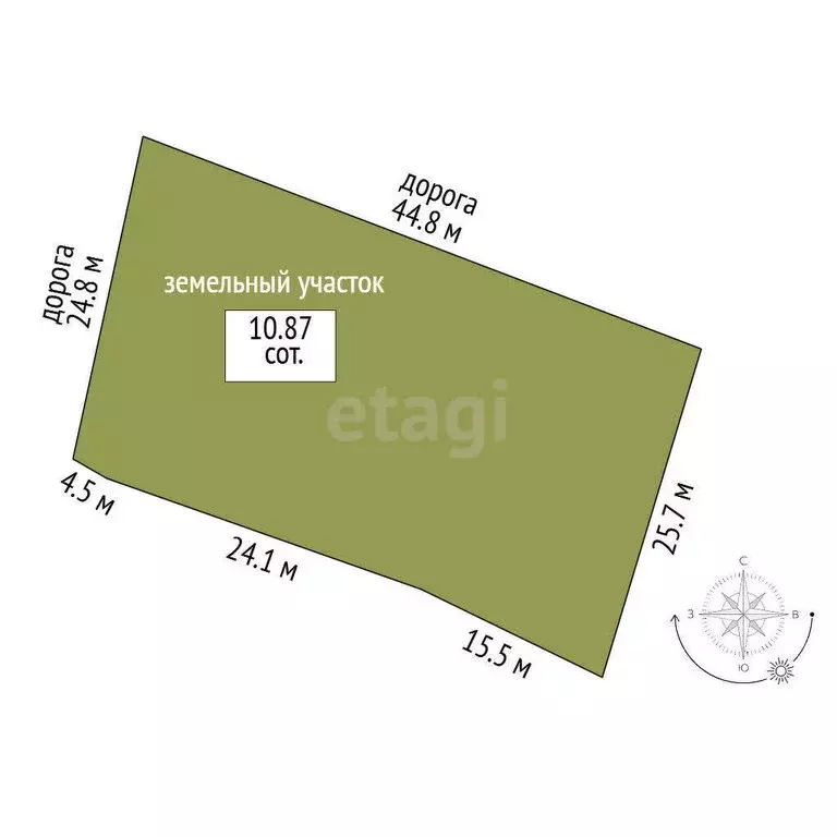 Участок в Шарья, Сельская улица (10 м) - Фото 1