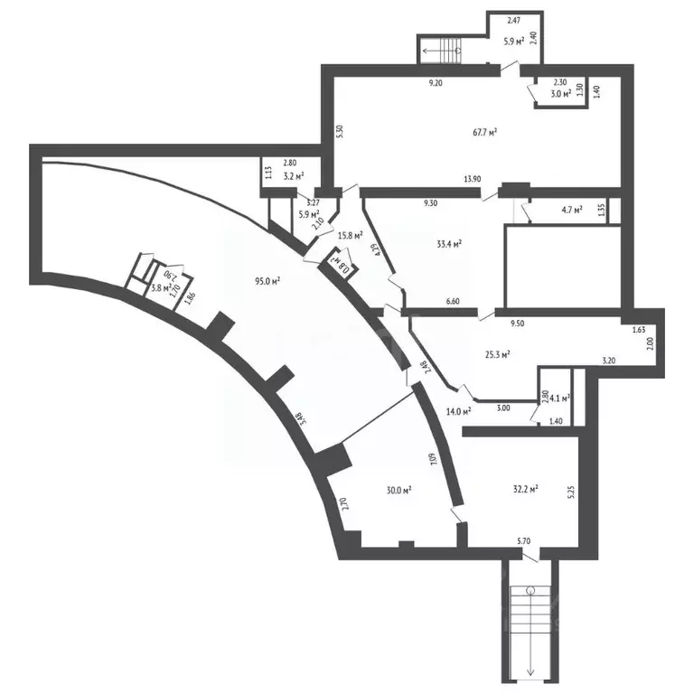 Торговая площадь в Тюменская область, Тюмень ул. Мориса Тореза, 1 (95 ... - Фото 2