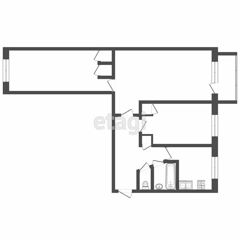 3-комнатная квартира: Тверь, улица Королёва, 8 (60.1 м) - Фото 1