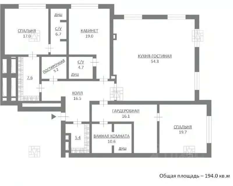 4-к кв. Москва 1-я Тверская-Ямская ул., 2А (194.0 м) - Фото 1