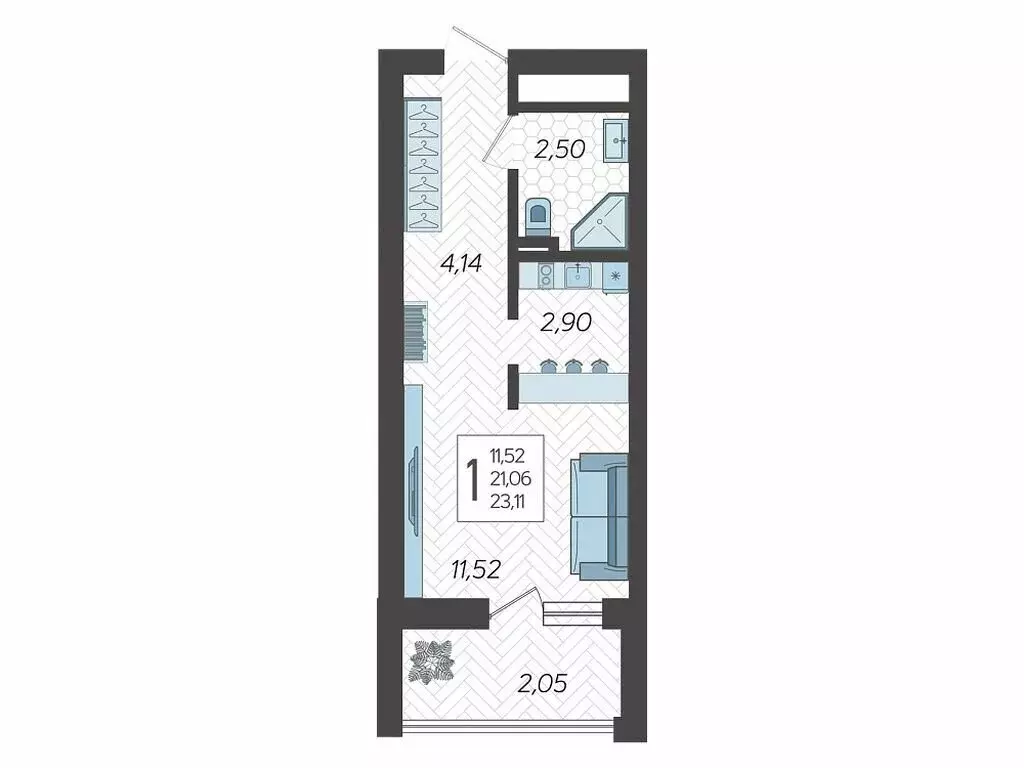 Квартира-студия: Сочи, микрорайон Бытха, Ясногорская улица, 16/2 к12 ... - Фото 0