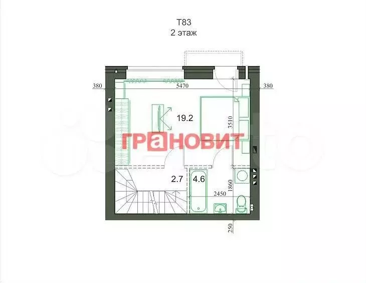 3-к. квартира, 83,8 м, 3/3 эт. - Фото 1