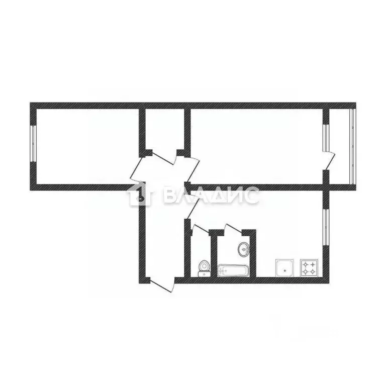 2-к кв. Белгородская область, Белгород бул. Строителей, 41 (54.1 м) - Фото 1