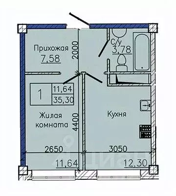 1-к кв. Ставропольский край, Пятигорск ул. Ермолова, 28А (35.3 м) - Фото 1
