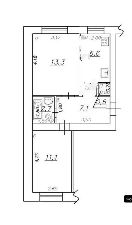 2-комнатная квартира: Самара, улица Фрунзе, 146 (41.1 м) - Фото 1