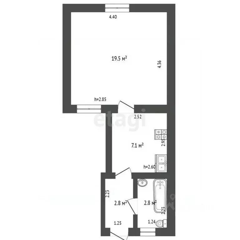 1-к кв. Крым, Евпатория ул. Пушкина, 37 (64.8 м) - Фото 0