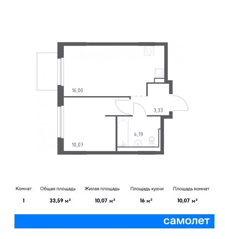 Квартира-студия: деревня Новосаратовка, Невская Долина (21.9 м) - Фото 0