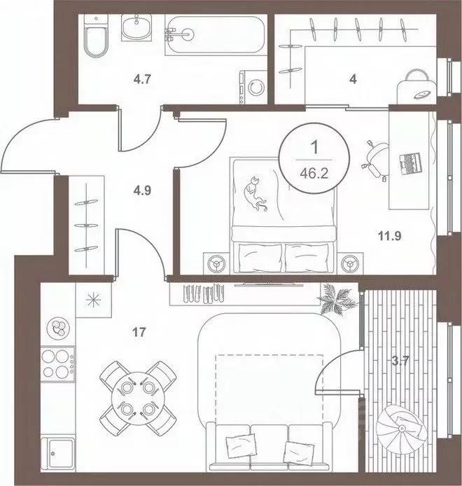 1-к кв. Пензенская область, Пенза Арбеково жилрайон, Дальнее Арбеково ... - Фото 1