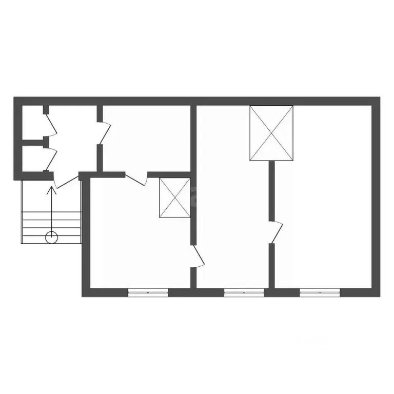 2-к кв. Вологодская область, Грязовецкий муниципальный округ, Лежа ст. ... - Фото 2