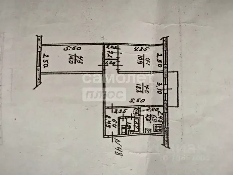 3-к кв. Орловская область, Орел Комсомольская ул., 352 (58.1 м) - Фото 2