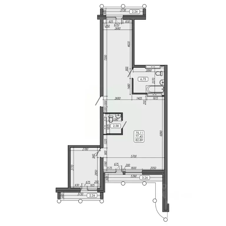 3-к кв. Приморский край, Владивосток ул. Мыс Кунгасный, 3Б (77.45 м) - Фото 0