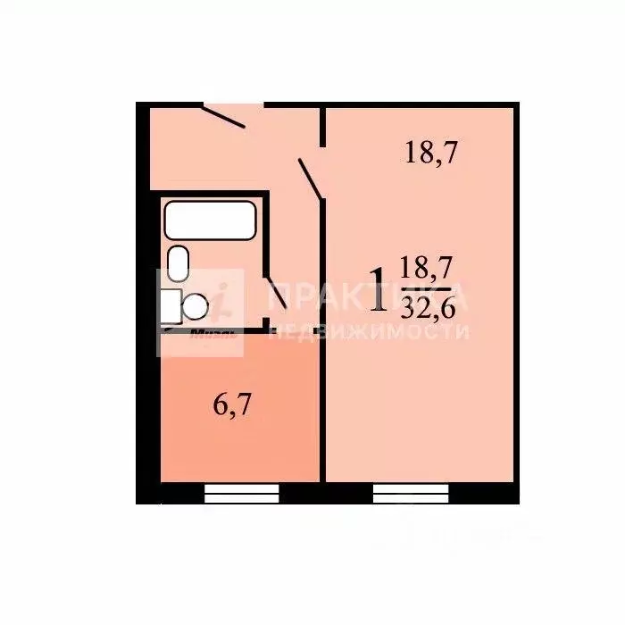 Квартира, 1 комната, 33 м - Фото 2