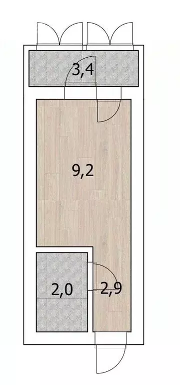 Комната Тюменская область, Тюмень Олимпийская ул., 24 (12.1 м) - Фото 1