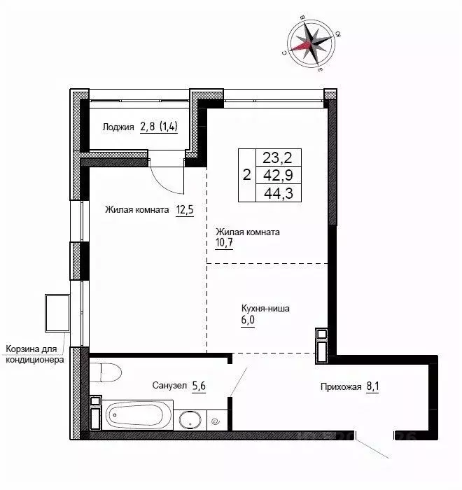 2-к кв. Приморский край, Надеждинский район, пос. Новый ул. Ленина, ... - Фото 1