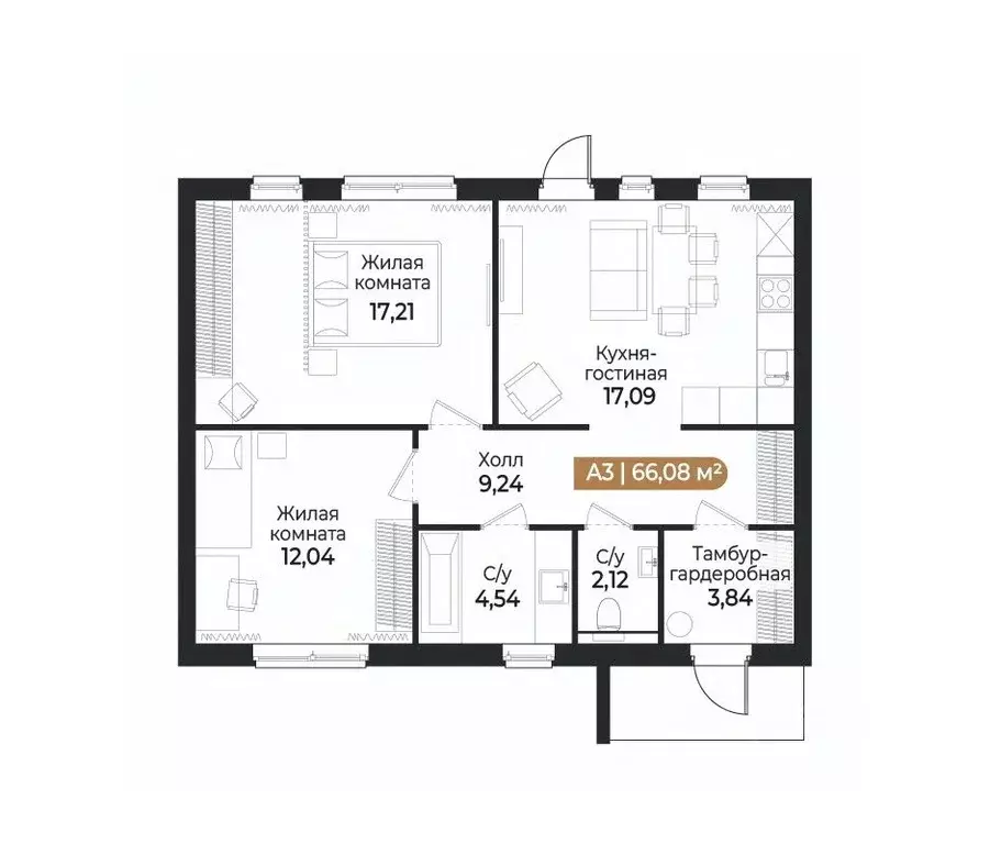 Таунхаус в Ленинградская область, Всеволожск ш. Южное (66 м) - Фото 0