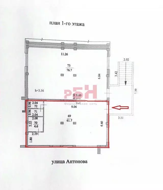 Торговая площадь в Пензенская область, Пенза ул. Антонова (79 м) - Фото 1