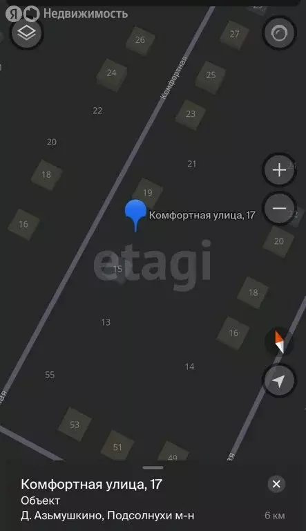Участок в Тукаевский район, деревня Азьмушкино, Комфортная улица (8 м) - Фото 1